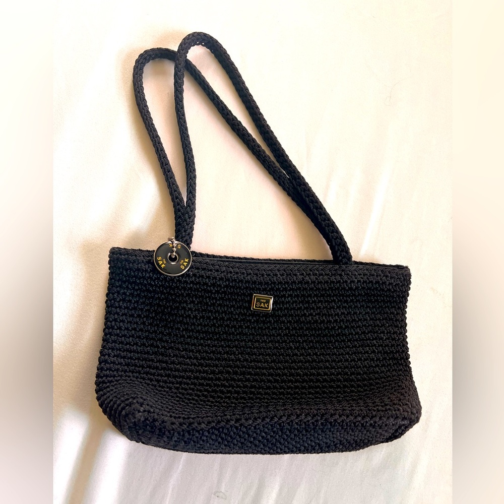 The Sak small Black Knit sholder Bag